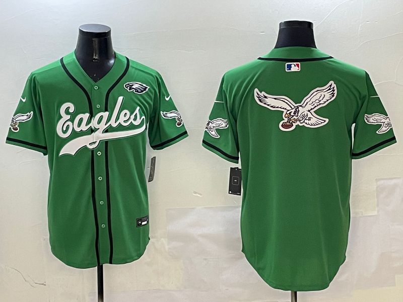 Men Philadelphia Eagles Blank Green three generations Jointly Name 2025 Nike Limited NFL Jersey style 17->->NFL Jersey